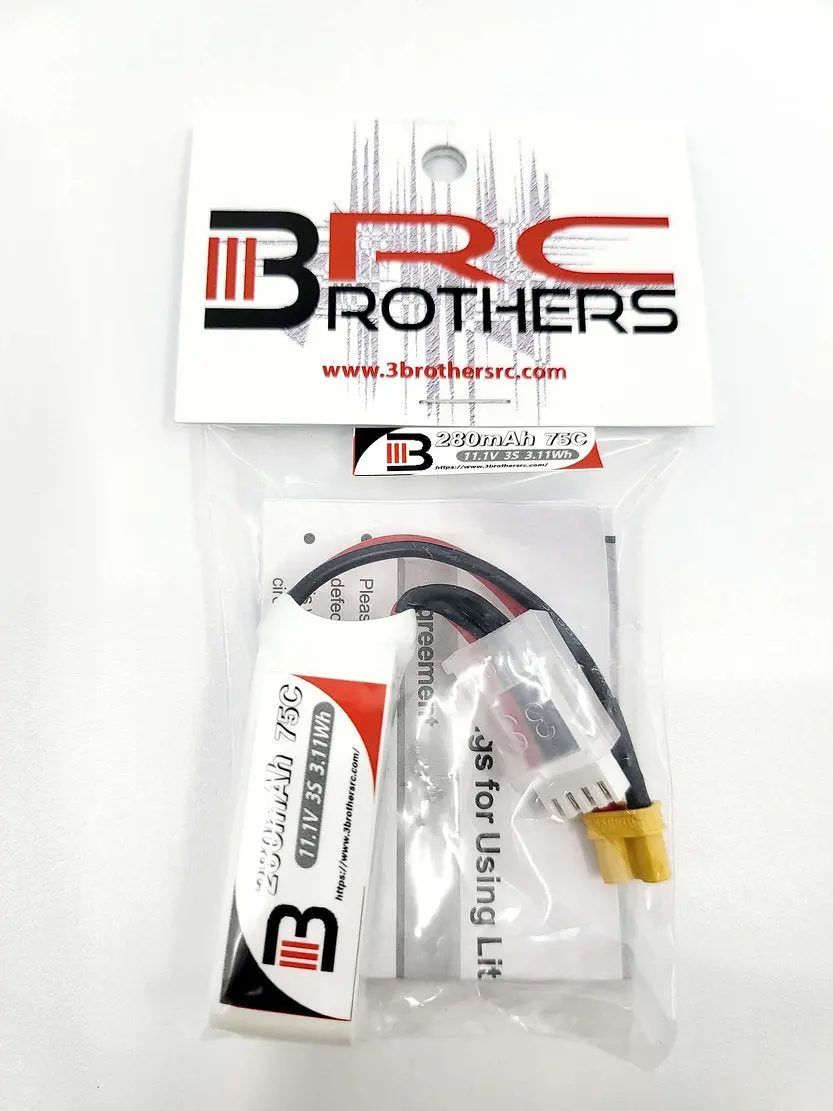 3 Brothers 280Mah 3S Competition Series Lipo Battery (Xt30) 1