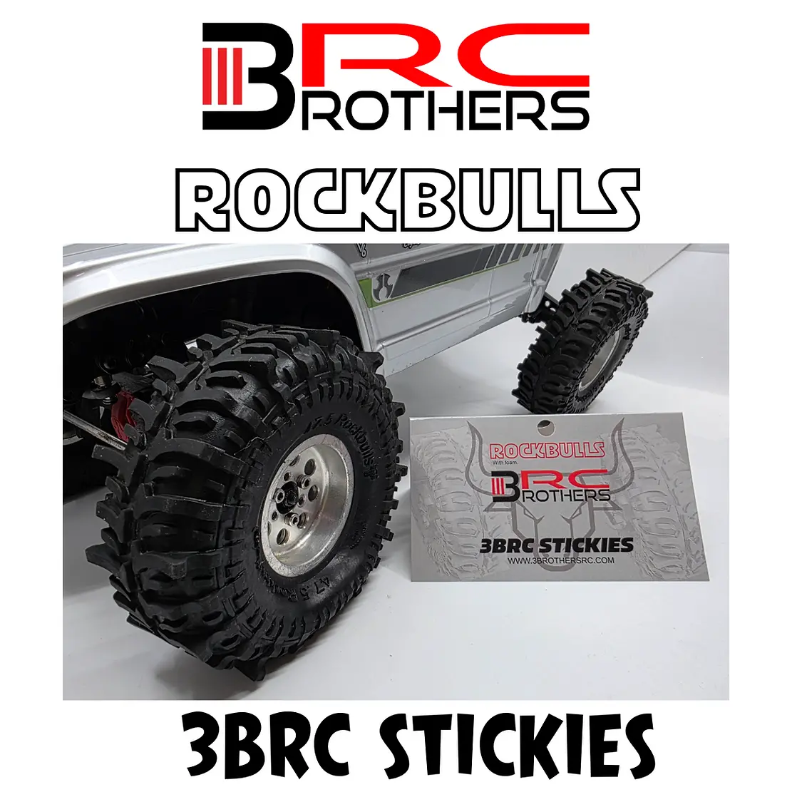 3Brothersrc Rockbulls (3Brc Stickies) 4.75X1.9. One Pair(2 Tires). 1