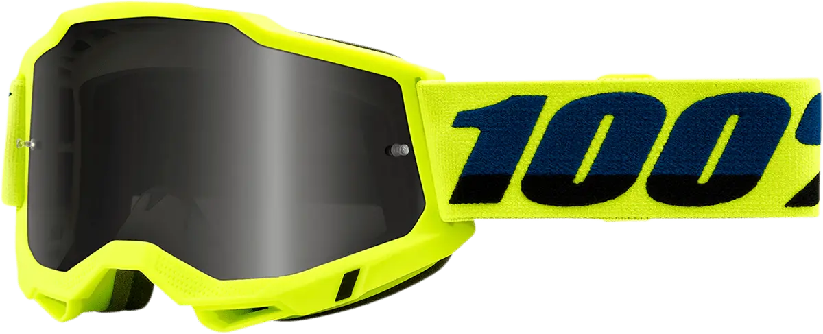 100% Accuri 2 Sand Goggles - Fluo Yellow - Smoke 50020-00003 1