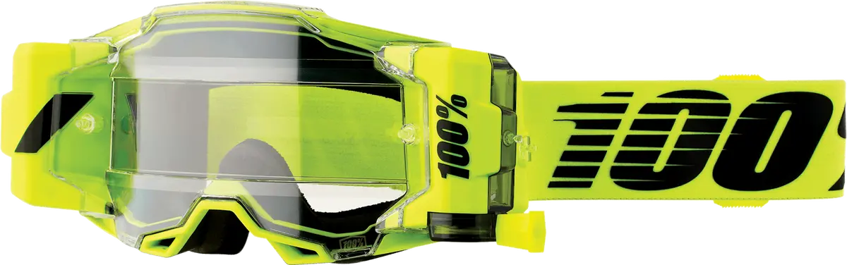100% Armega Forecast Goggles - Nuclear Citrus - Clear 50006-00002 1
