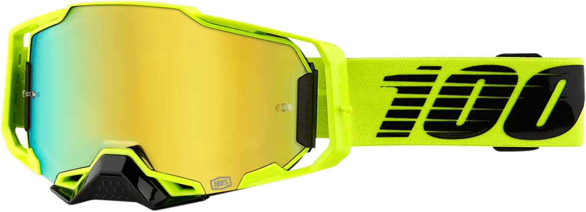 100% Armega Goggles - Nuclear Citrus - Gold Mirror 50005-00003 1