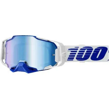 100% Armega Motocross Goggles - 50005-00031 - Blue - Blue Mirror 1