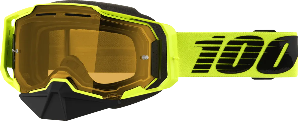 100% Armega Snow Goggles - Nuclear Citrus - Yellow - Part Number 50007-00003 1