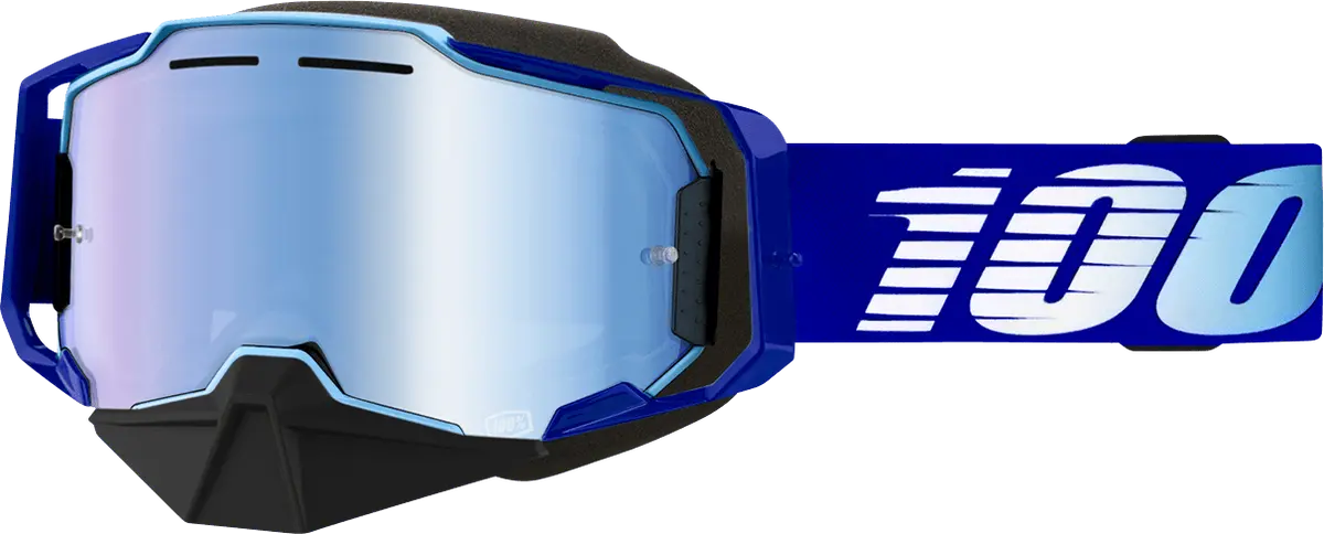 100% Armega Snow Goggles - Royal - Blue Mirror - Part No. 50008-00004 1