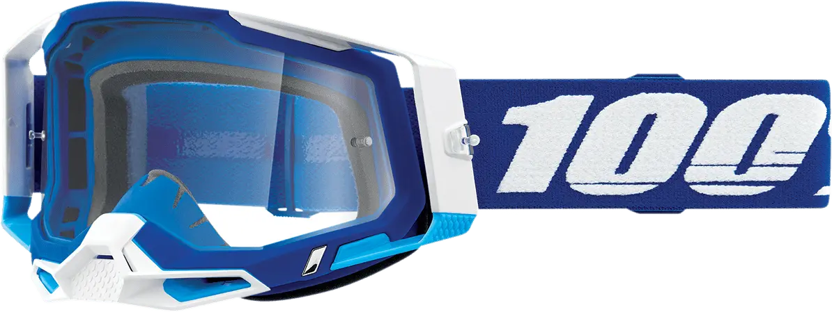 100% Racecraft 2 Goggles - Blue - Clear 50009-00002 1