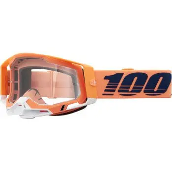 100% Racecraft 2 Goggles Coral  Clear Lens Motocross Mx Atv Dirt Bike 50009-00018 1