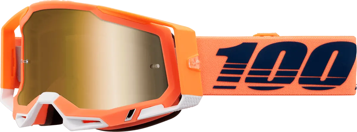 100% Racecraft 2 Goggles - Coral - True Gold Mirror 50010-00018 1
