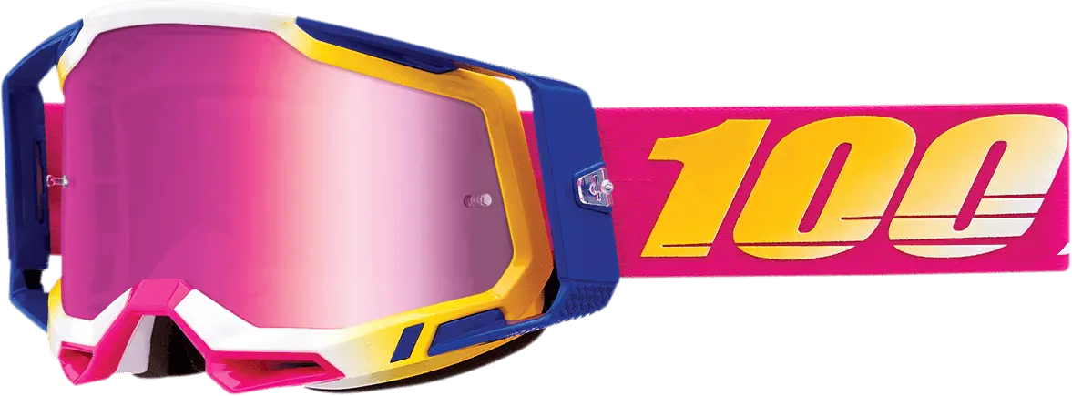100% Racecraft 2 Goggles - Mission - Pink Mirror 50010-00012 2
