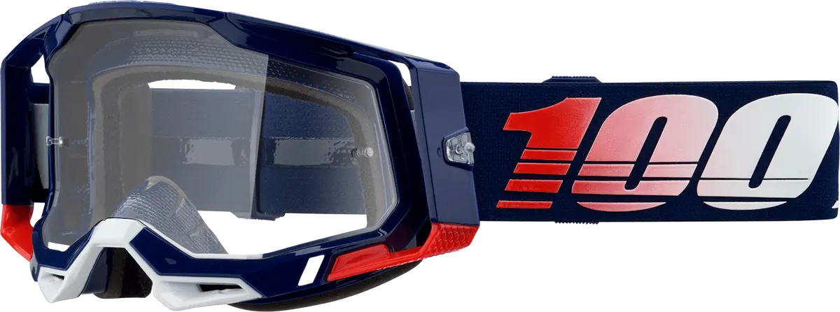 100% Racecraft 2 Goggles - Republic - Clear 50009-00022 1