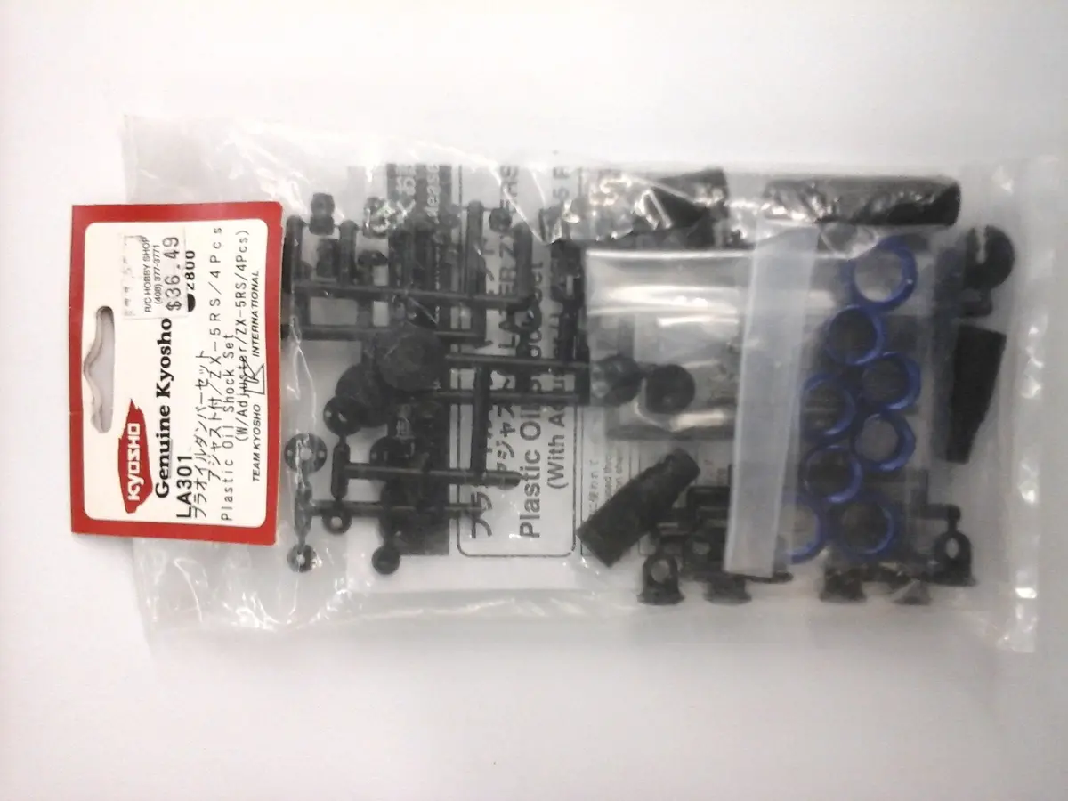 Plastic Oil Shock Set (W/Adjuster/Zx-5Rs/4Pcs) 1
