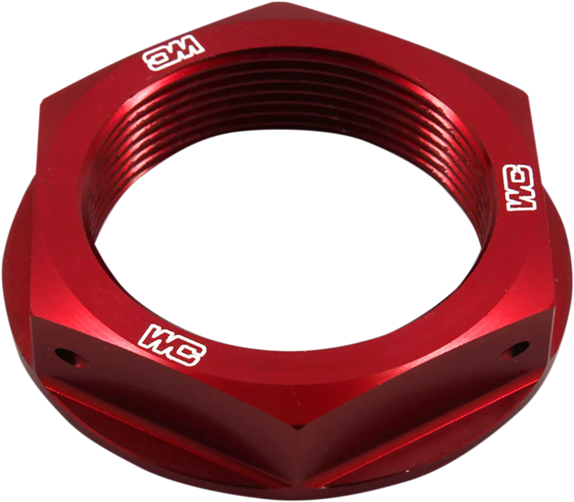 Works Connection Honda 24-305 Steering Stem Nut - Red, Cnc Machined Aluminum Fitment 1
