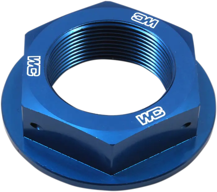 Works Connection Yamaha 24-360 Steering Stem Nut - Blue, Cnc Aluminum Fitment 1