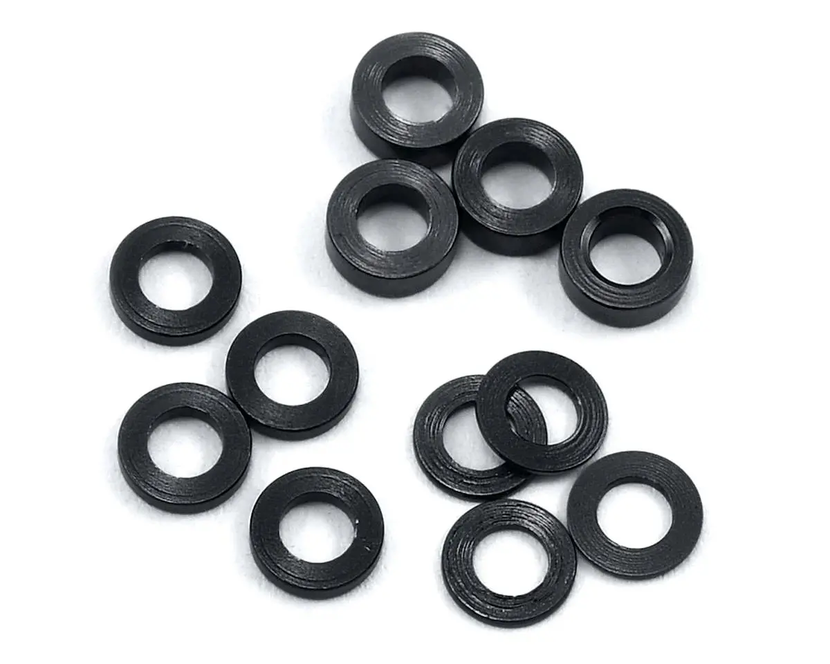 Ptk-8370 Protek Rc Aluminum Ball Stud Washer Set (Black) (12) (0.5Mm, 1.0Mm & 2.0Mm) 1