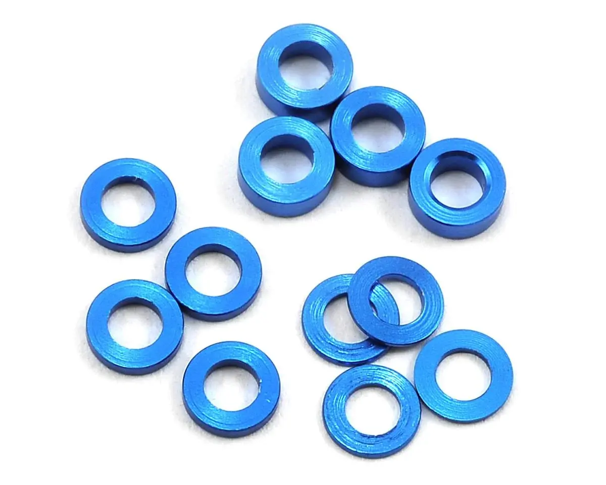 Ptk-8371 Protek Rc Aluminum Ball Stud Washer Set (Blue) (12) (0.5Mm, 1.0Mm & 2.0Mm) 1