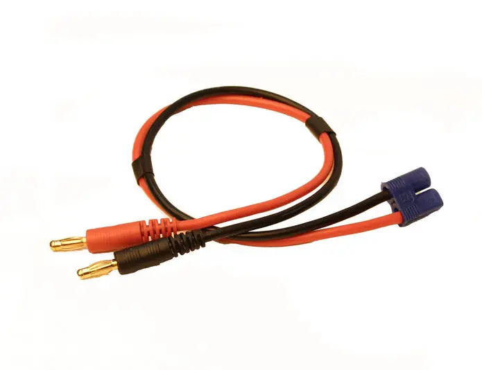 Racers Edge Charge Adapter: Ec3 Device To Male 4Mm Bullets-300Mm Wire 1