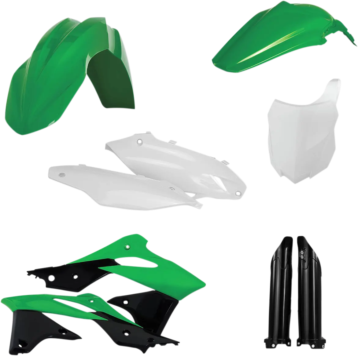 Acerbis 2314185135 Full Plastic Kit 2013-2016 Kawasaki Kx250f Oem Green 1