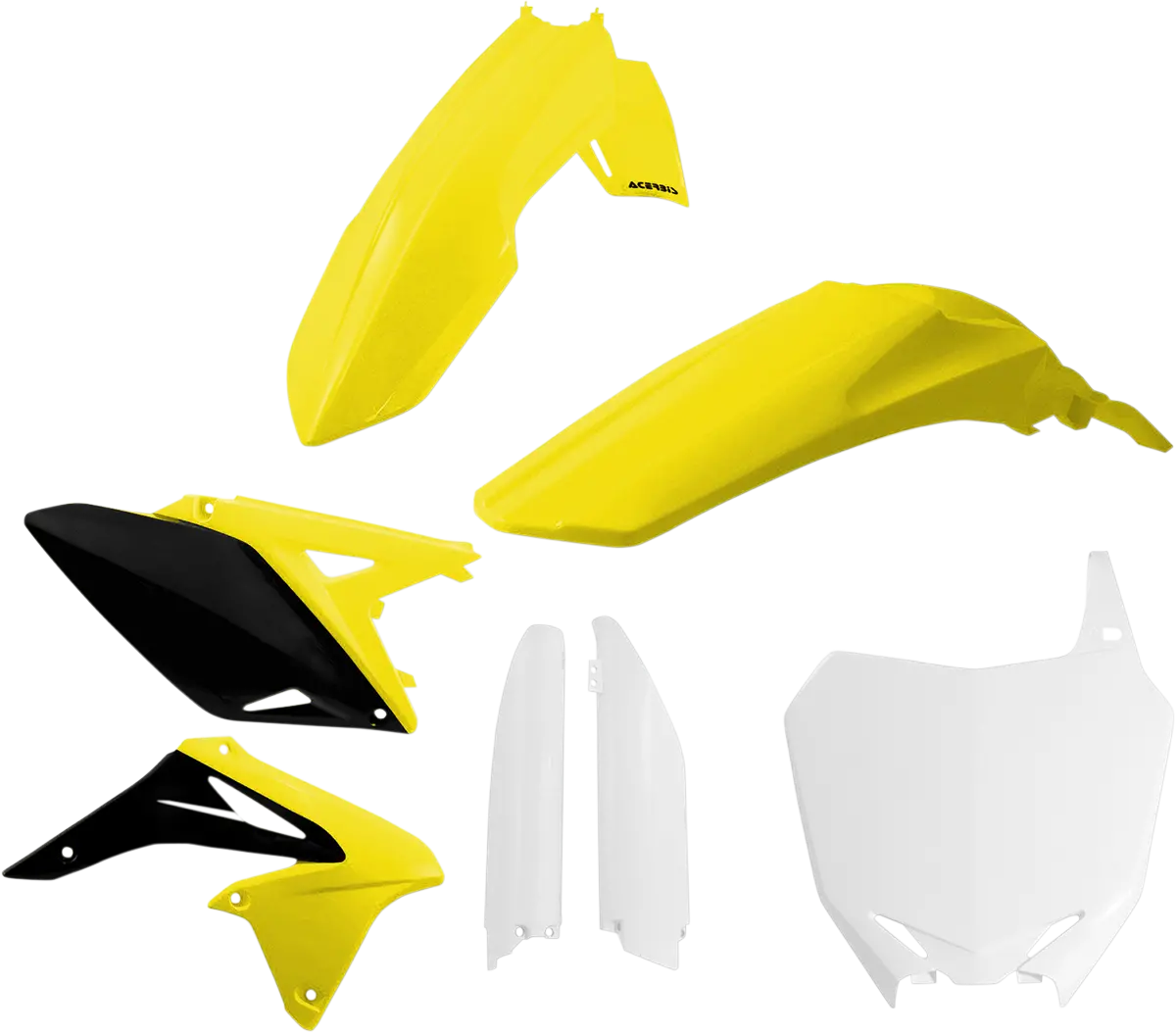 Acerbis 2198034584 Plastic Kit Oem Yellow 2014-2016 Suzuki Rmz250 1