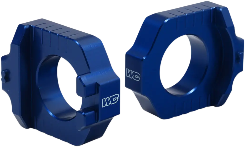 Works Connection Elite Axle Block Yamaha 17-265 Blue For Precise Wheel Alignment 1