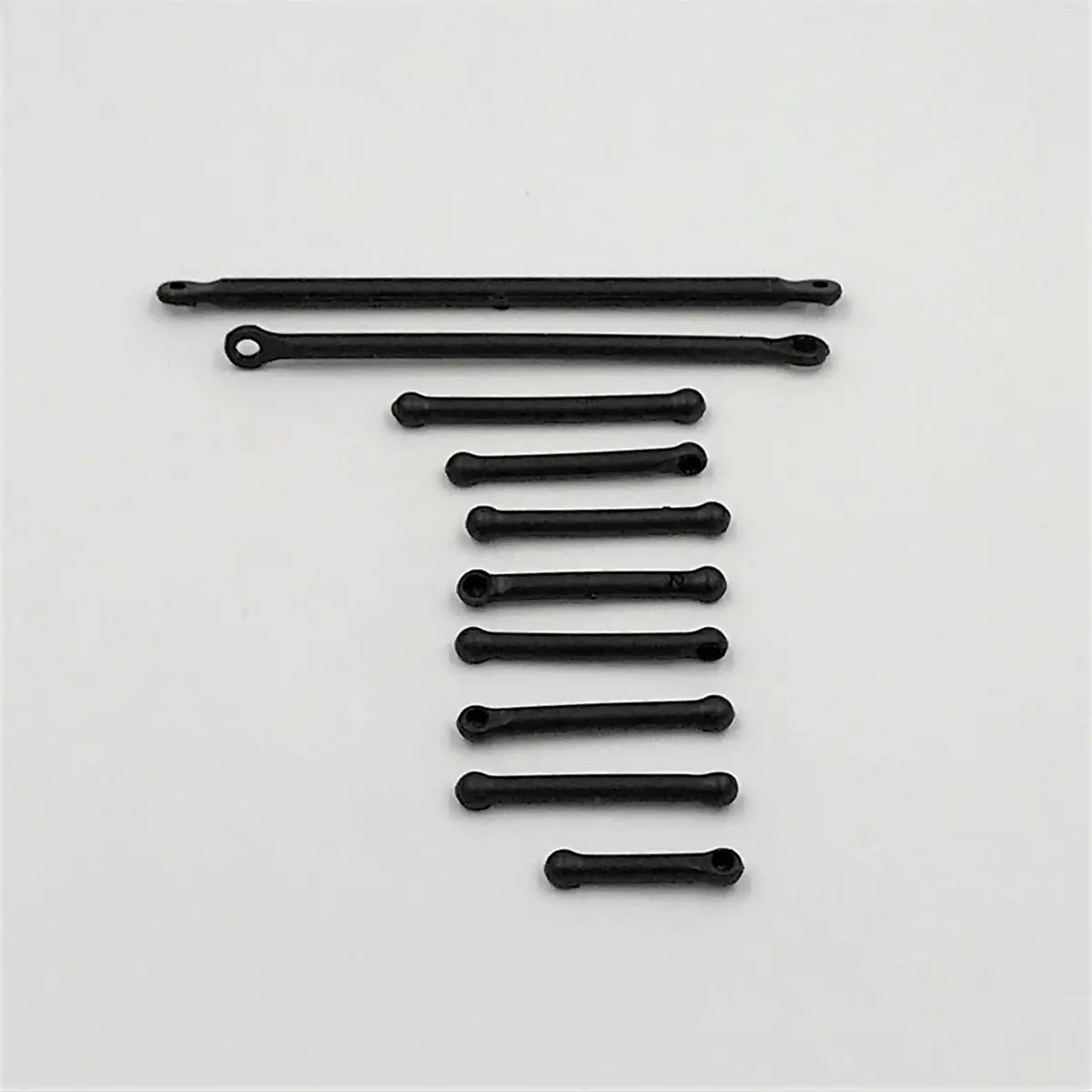 1Rc Radius Rods, Black, 1/18 Mid, Spr 1