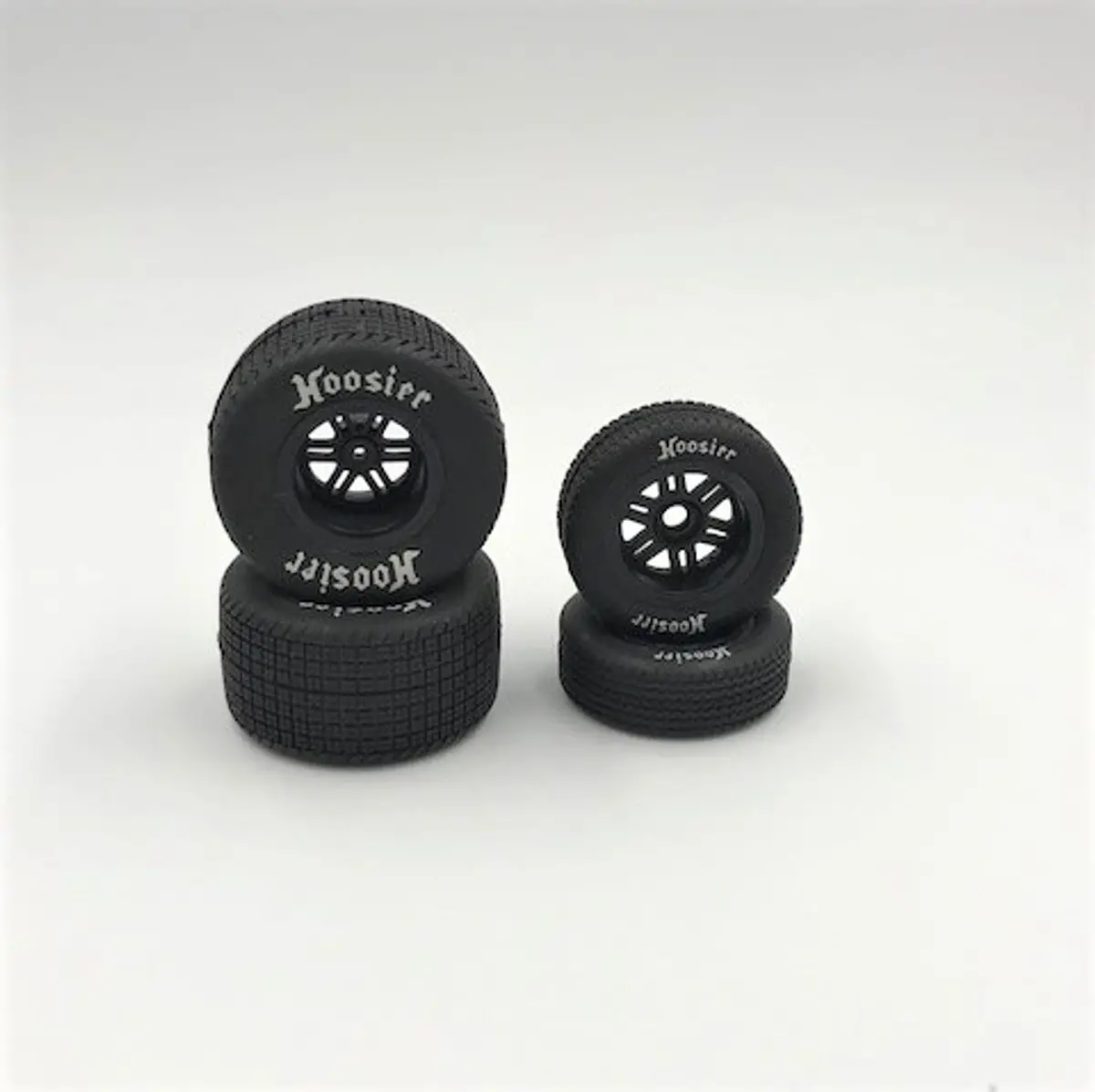 1Rc Fr/Rr Tires & Wheels, Black, 1/18 Sprint (4) 1