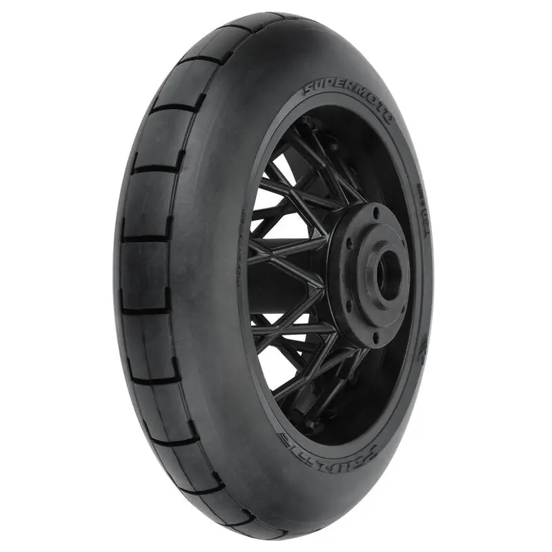Pro-Line 1/4 Supermoto S3 Motorcycle Rear Tire Mtd Black (1): Promoto-Mx 1
