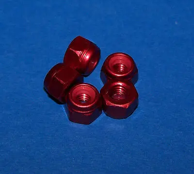 Kyosho M4 Aluminum Nylon Nut (Red) 5 Pcs #Kyo1355 1