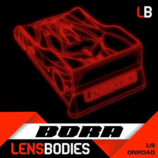 Lens Bodies 1/8 On Road Body Bora (Light Weight) 1
