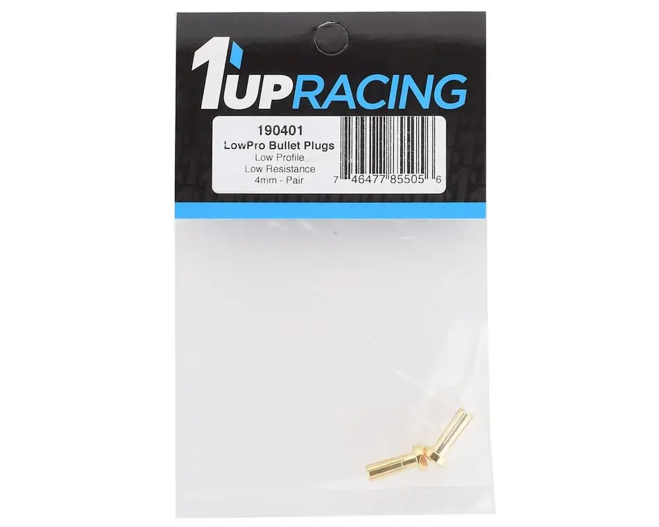 1Up Racing 4Mm Low-Pro Bullet Plugs (2) 2