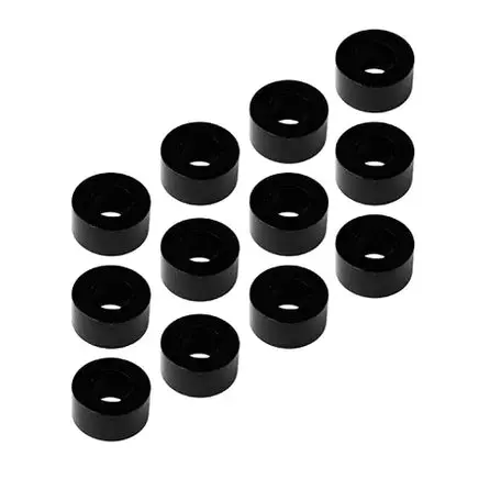 1Up Racing - 3X6x3mm Precision Aluminum Shims, Black, 12Pcs - 1Up80305 1