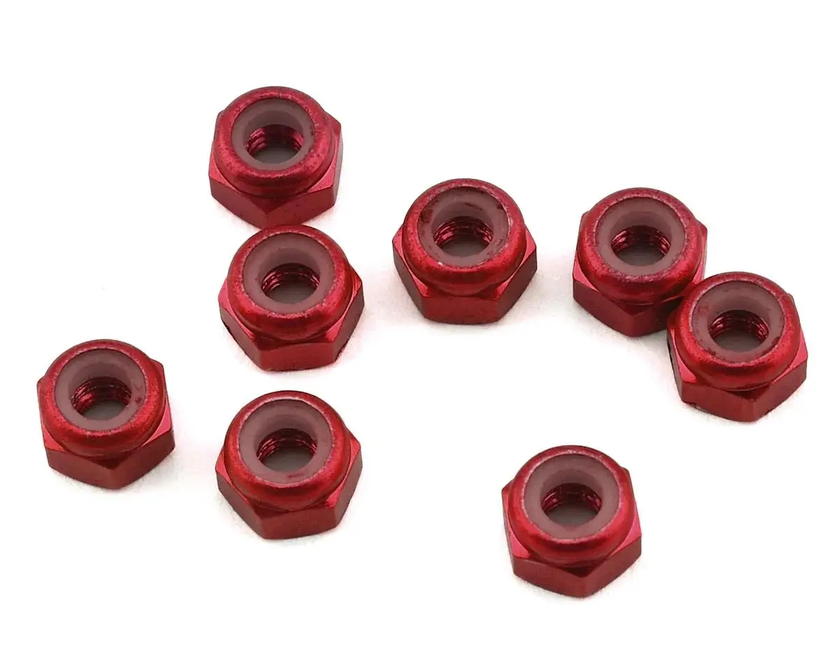 1Up Racing 3Mm Aluminum Locknuts Red 8 - 1Up80535 1