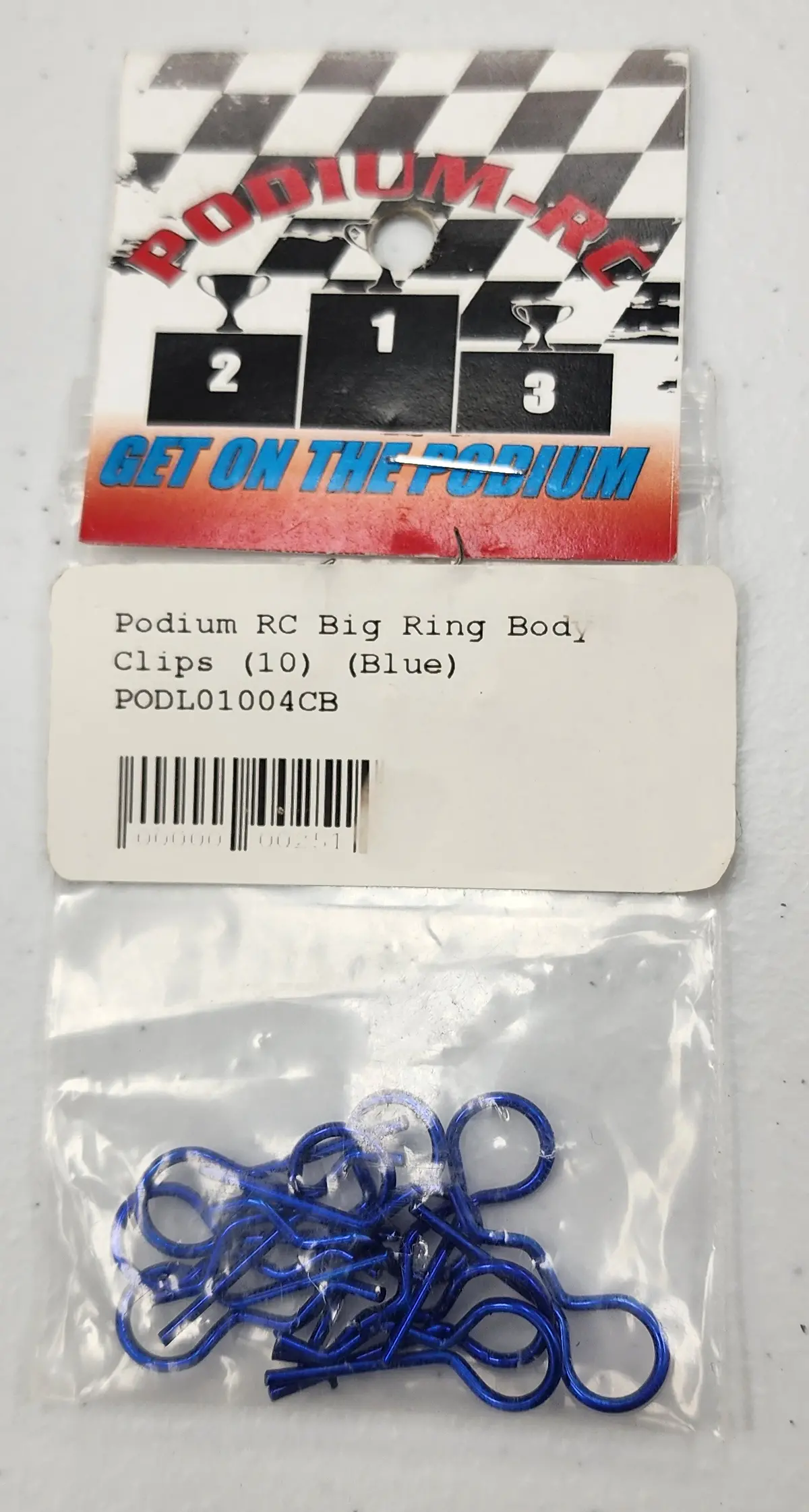 Podium Rc Big Rig Body Clips (10) Blue 1