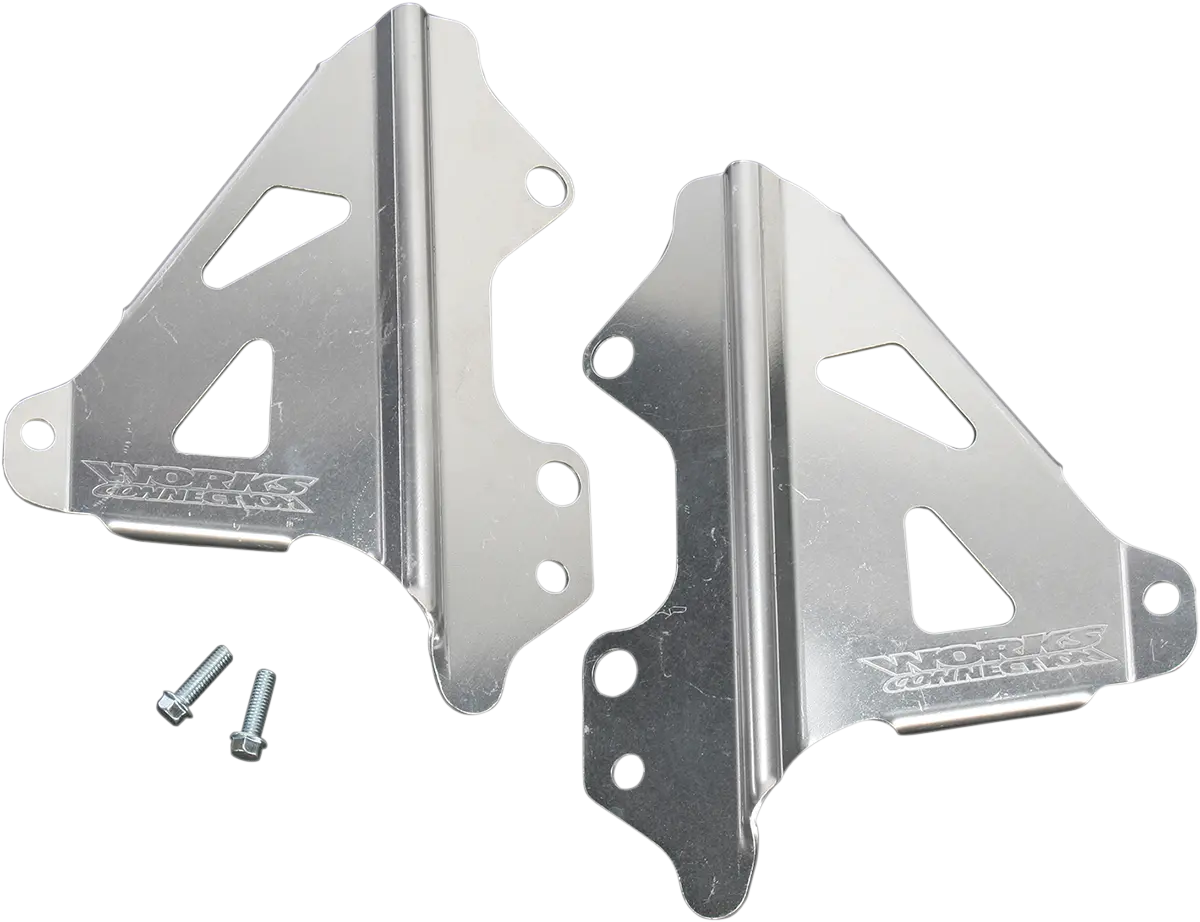 Works Connection Honda 18-066 Radiator Brace Set - Silver For Off-Road & Motocross 1