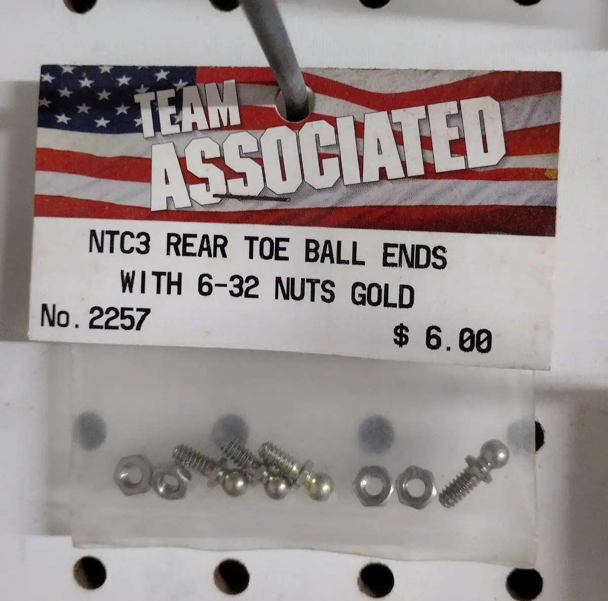 Team Associated 2257 Ntc3 Rear Toe Ballends With 6-3 Nuts Gold 1