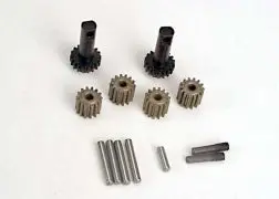 Planet Gears (4)/ Planet Shafts (4)/ Sun Gears (2)/Sun Gear Alignment Shaft (1) All Hardened Steel 1