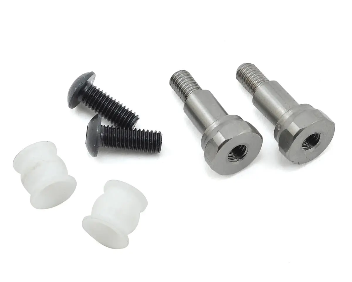Jconcepts B6/B6d Fin Short Titanium Shock Standoffs W/Bushing (Front) 1