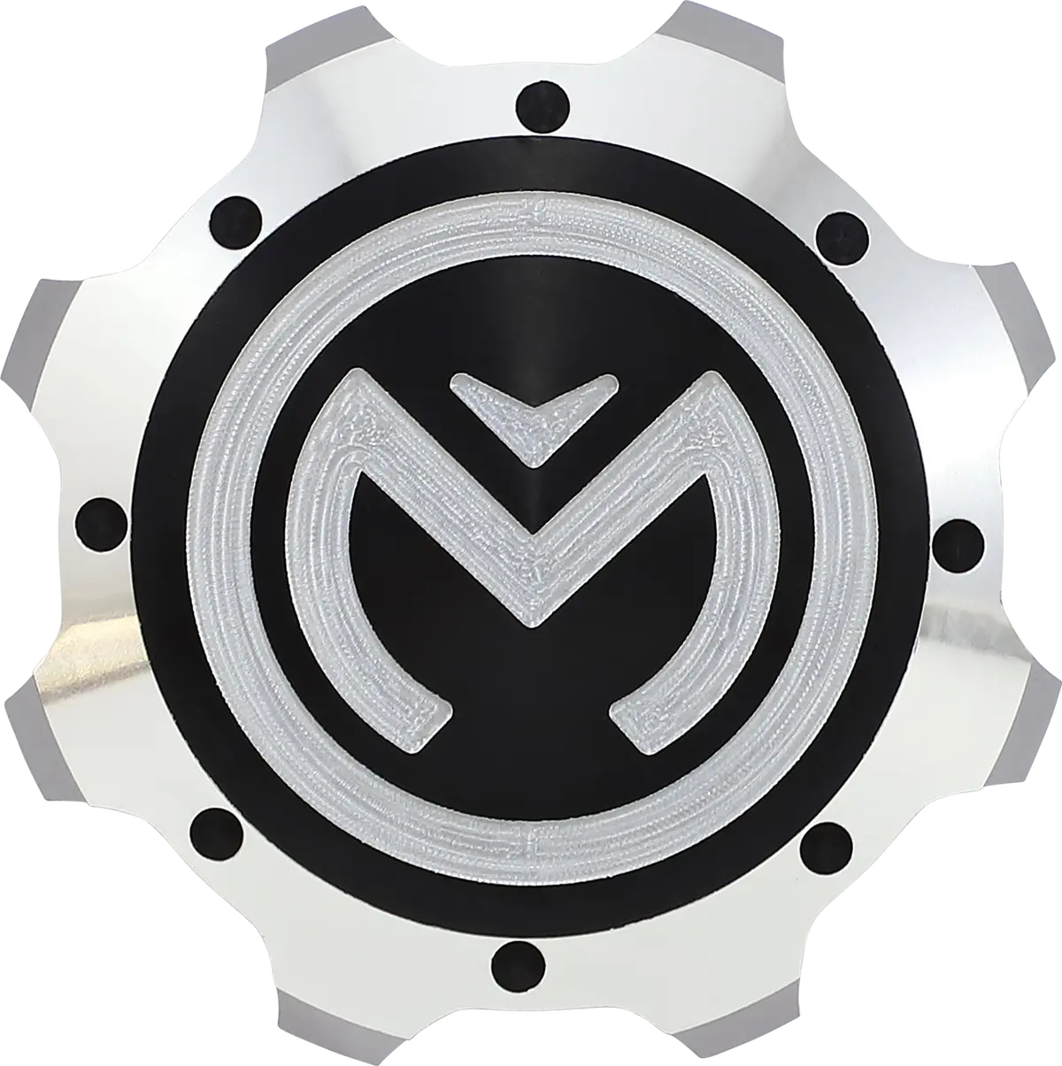 Moose Offroad 0703-0890 Gas Cap Silver/Black Polaris Atv/Utv Cnc 1