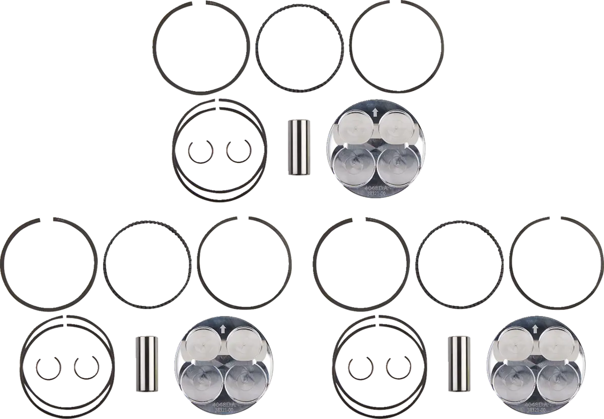 Wossner K4048da-3 Piston Kit 79.95Mm For Yamaha Motorcycles 2000-2023 1
