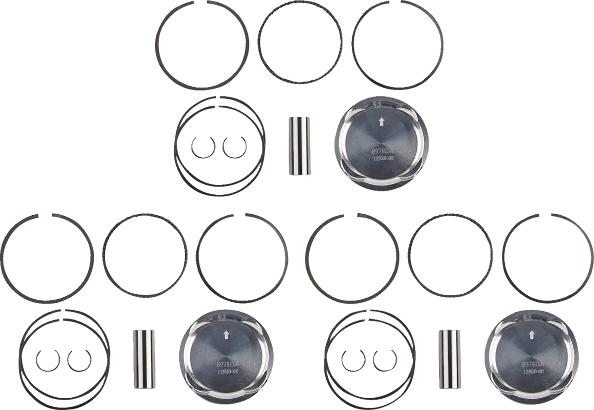 Wossner K8978da-3 Piston Kit 79.95Mm For Yamaha Motorcycles 2000-2023 1