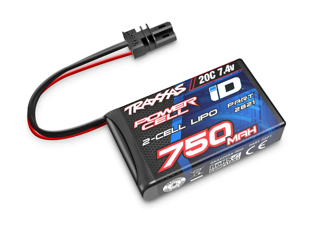 Traxxass 750Mah 7.4V 2-Cell 20C Lipo Battery - 2821 1