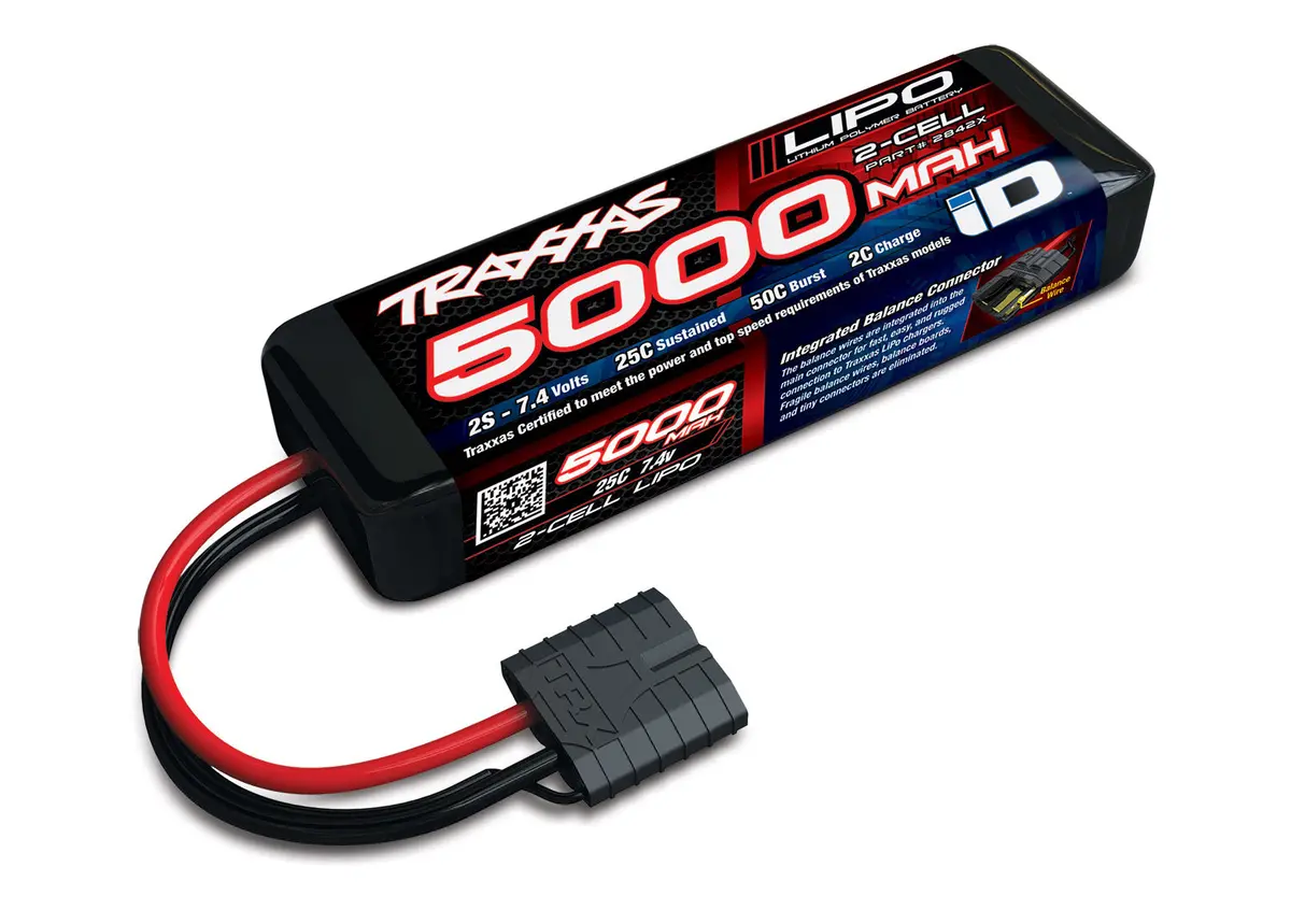 5000Mah 7.4V 2-Cell 25C Lipo Battery - 2842X 1