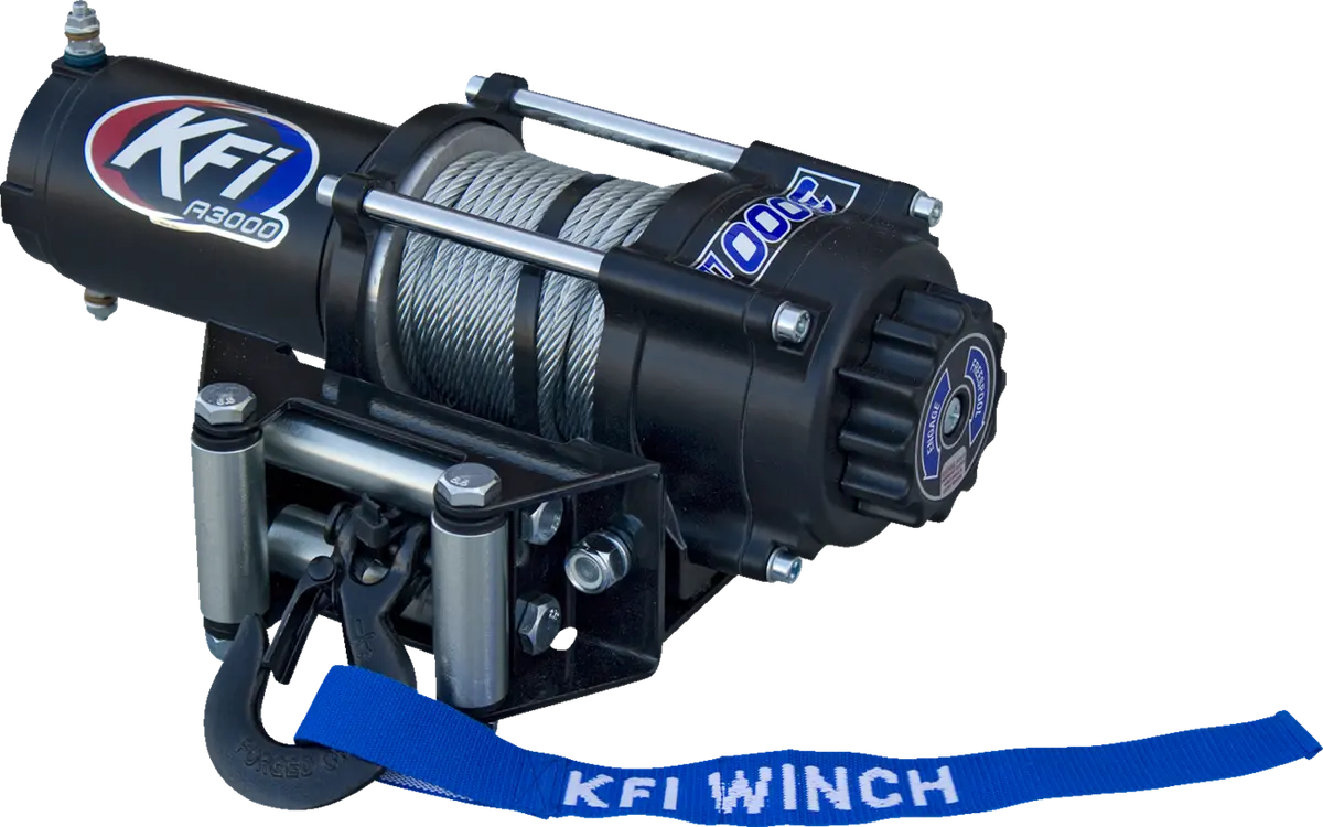 Kfi Products A3000 Atv Winch - 3000 Lb Steel Cable For Atv Recovery 1
