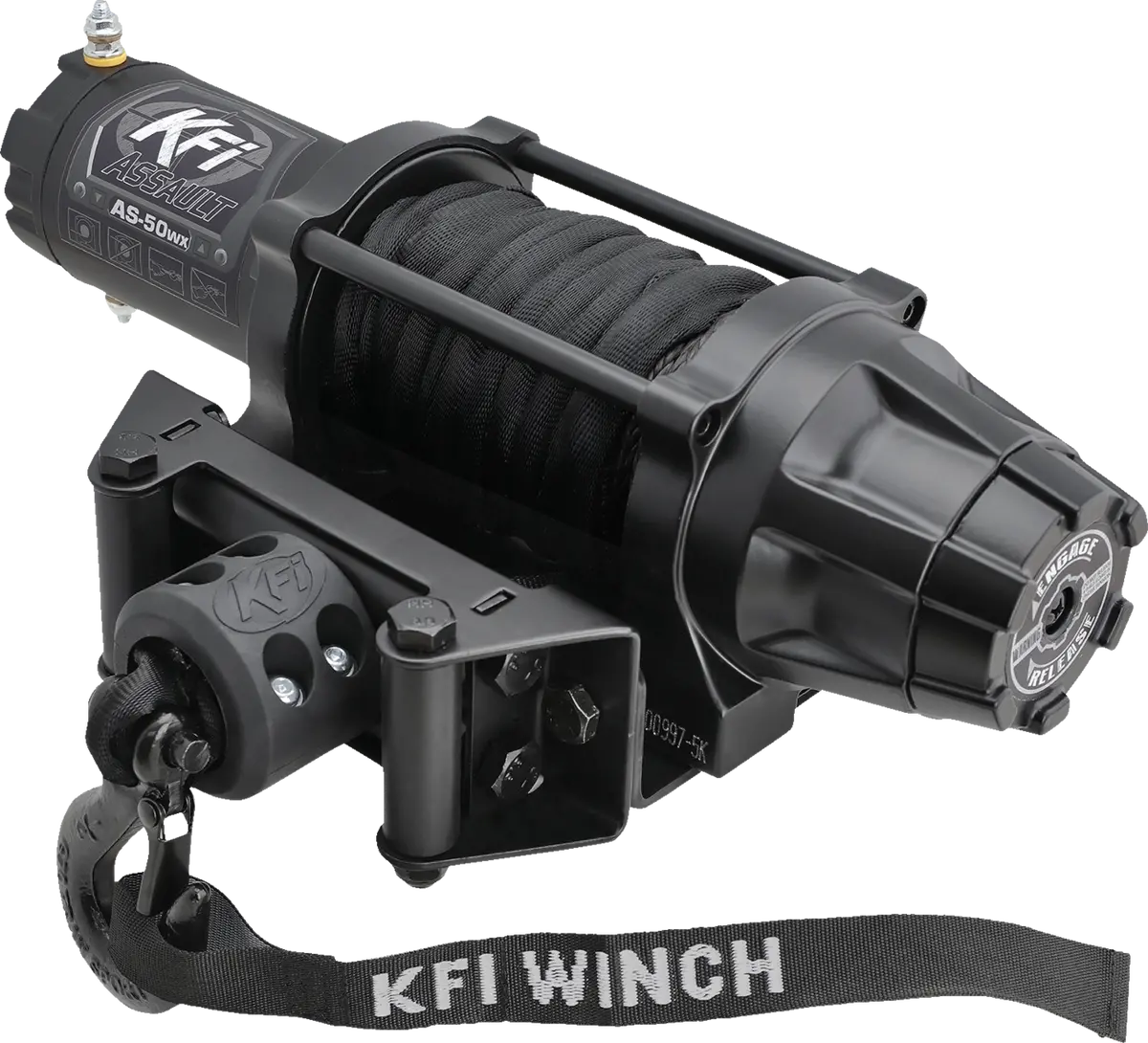 Kfi Products As-50Wx Assault Winch 5000 Lb Synthetic Cable For Atv 1