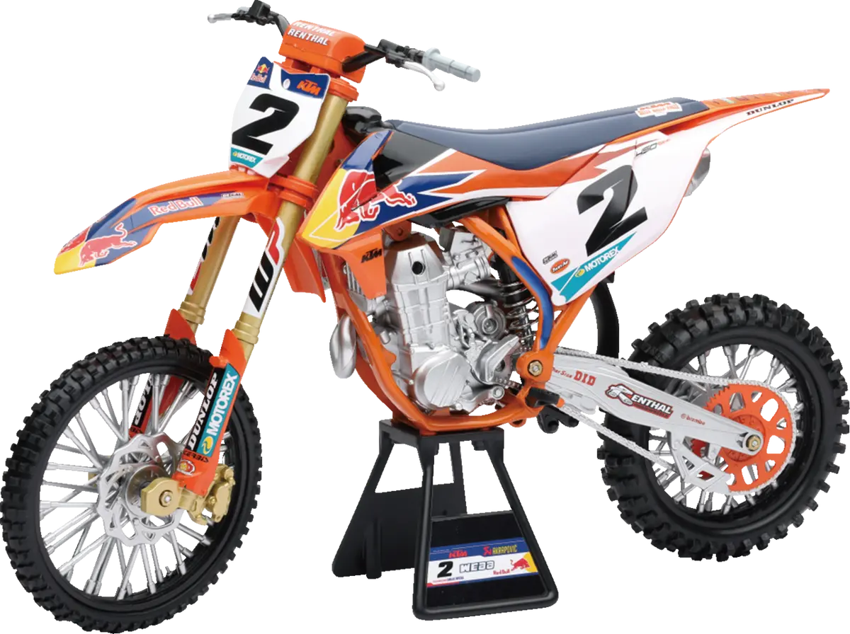 New Ray Toys 49683 Red Bull Ktm 450 Sx-F Mini Replica 2024 Ktm Motorcycle For Kids & Collectors 1