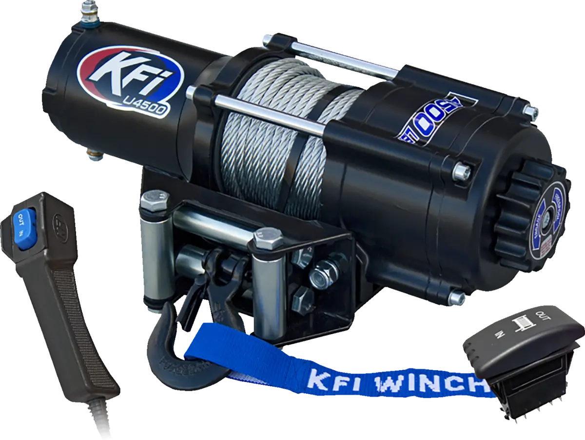 Kfi Products U45-R2 4500 Lb Atv/Utv Winch With 38' Steel Cable And Remote 1