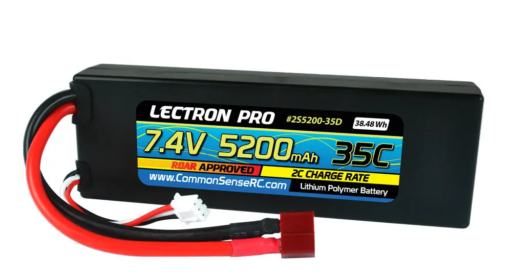 Lectron Pro 7.4V 5200Mah 35C Lipo Battery With Deans Connector 1