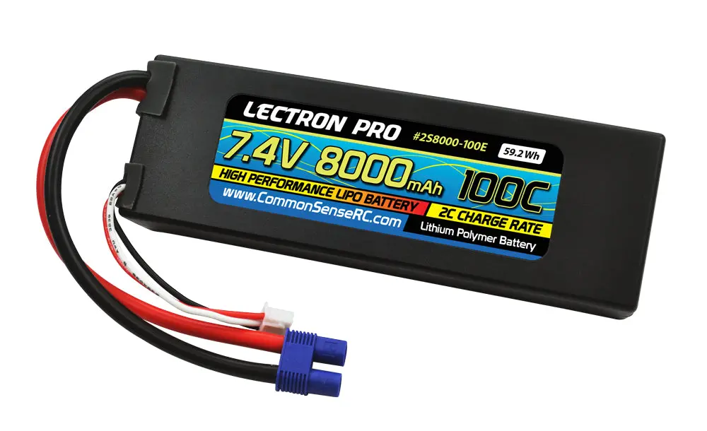 Lectron Pro 7.4V 8000Mah 100C Lipo Battery With Ec3 Connector 1
