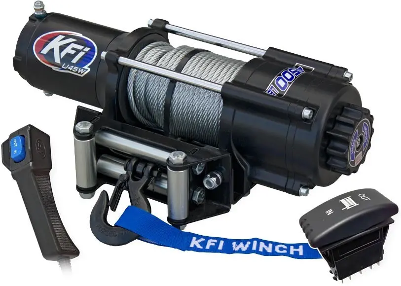 Kfi Kfi U45w-R2 Wide 4500 Lb Utv Winch For Honda, Yamaha, Can-Am Models U45w-R2 1