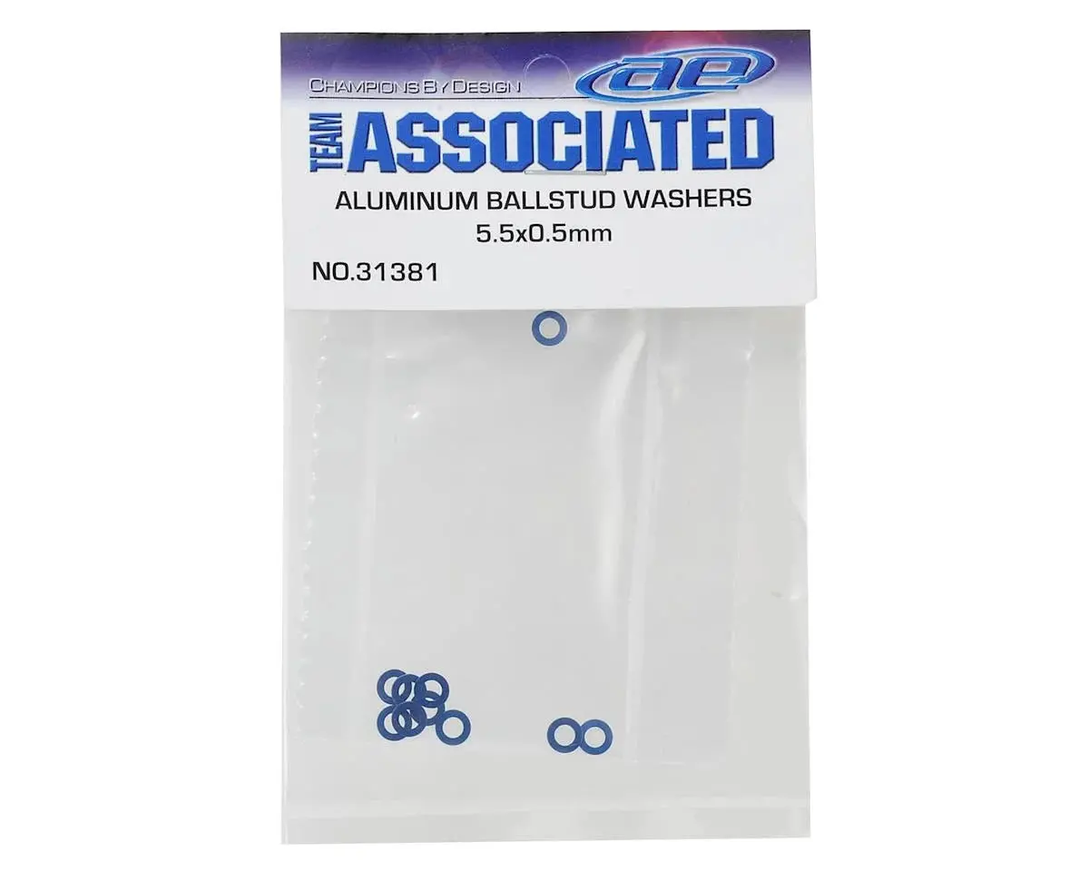 Team Associated 5.5X0.5Mm Aluminum Ball Stud Washer (Blue) (10) 1