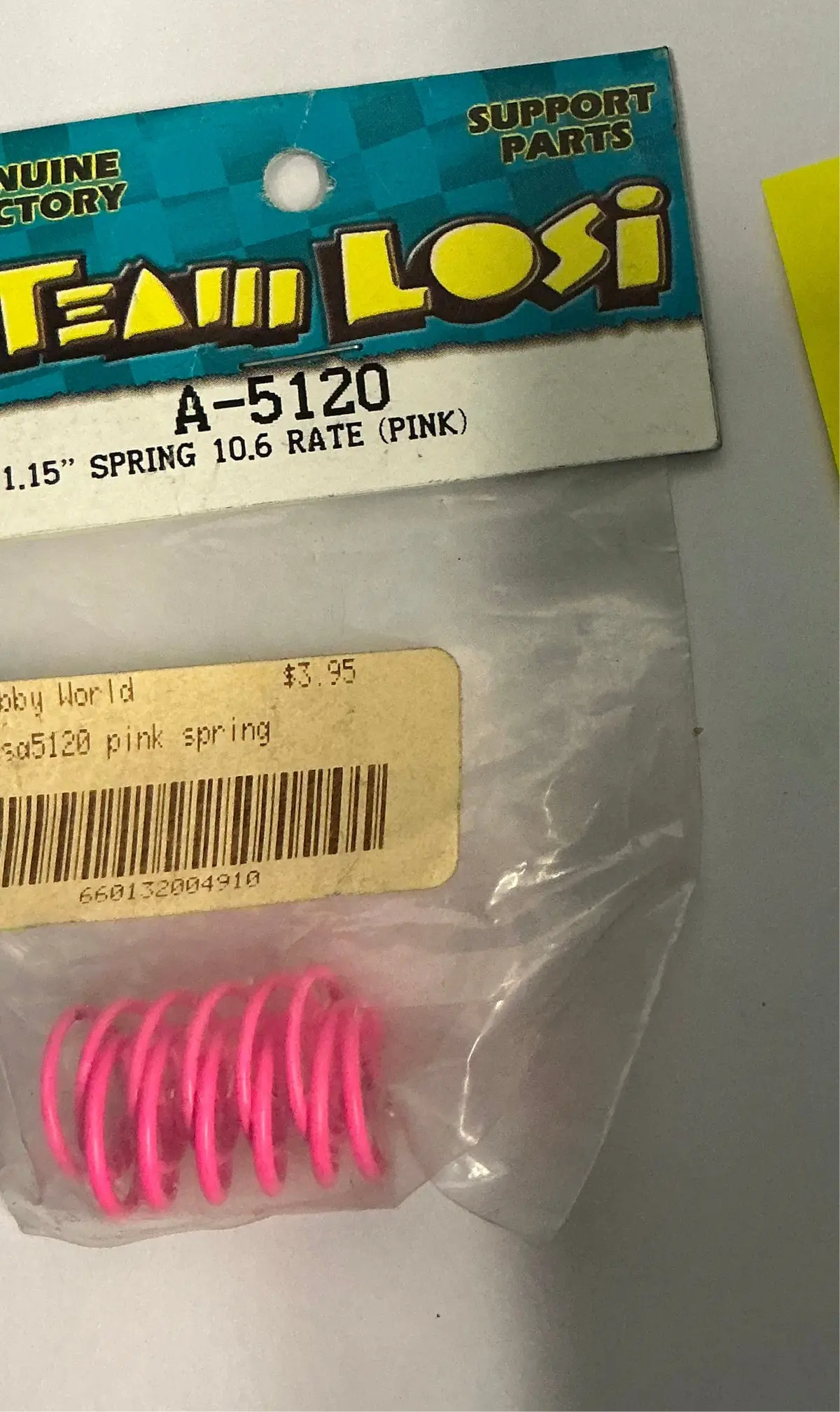 Team Losi 1.15" Spring 10.6 Rate (Pink) A5120 1