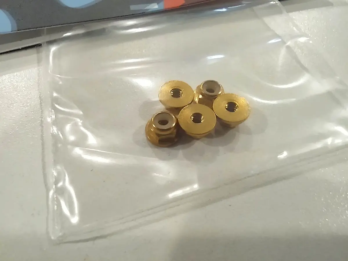 Gt55 M2 Flange Aluminum Self-Locking Nut (5Pcs Gold) 1